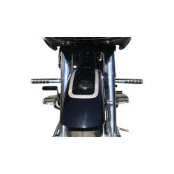 PartzBiz HD DS16240382 - Lindby Adjustable Footrest Mustache Bars Chrome 280000 Harley Touring FLH 94-Up