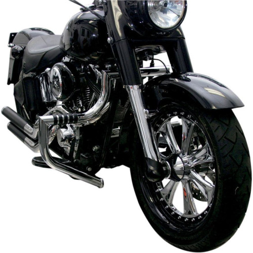 PartzBiz HD: 4410437-Lindby Chrome MagnumBar การ์ดเครื่องยนต์ด้านหน้า Highway Bar Harley FLST FLS 00-15 | 1710