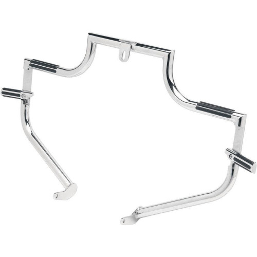 PartzBiz HD: 4410407-Lindby Chrome Twinbar การ์ดเครื่องยนต์ด้านหน้า Highway Bar Harley FLST Softail 00-15 | 1201