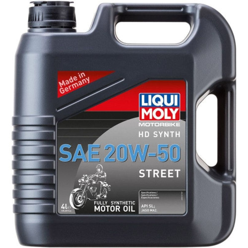 PartzBiz HD: 4410410-Liqui Moly น้ำมันเครื่องสังเคราะห์แท้ 20102 20W-50 (4 ลิตร / 1.06 แกลลอน) Harley มอเตอร์ไซค์ 4 จังหวะ จักรยาน ช็อปเปอร์ Bobber สุดยอดใหม่ ประสิทธิภาพการอัพเกรด คุณภาพสูง น้ำมันหล่อลื่นมอเตอร์ไซต์ที่เหนือกว่า