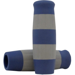 PartzBiz HD DS06301733 - Lowbrow Blue & Grey Flying Monkey 1 ” Krayton Rubber Grips Harley หรือ Custom | 4086