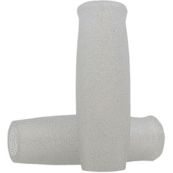 PartzBiz HD DS06301747 - Lowbrow Metalflake Silver Classic 1 ” Krayton Rubber Grips Harley Metric & Custom | 4100