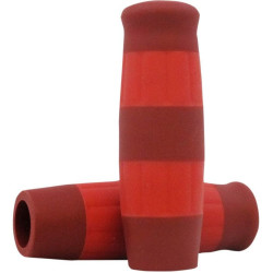 PartzBiz HD DS06301731 - Lowbrow Red & Orange Flying Monkey 1 ” Krayton Rubber Grips Harley หรือ Custom | 4084