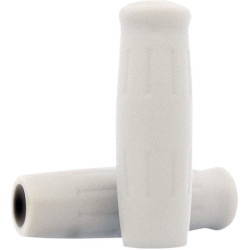 PartzBiz HD DS06301738 - Lowbrow White Classic 7/8 ” ปลอกแฮนด์ยาง Krayton Harley Metric & Custom | 4091