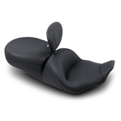PartzBiz HD MD79672 - Mustang Lowdown Plain Seat With Driver Backrest Harley FLHR & FLHX 97-07 | 79672 PartzBiz HD MD79672 - Mustang Lowdown Plain Seat With Driver Backrest Harley FLHR & FLHX 97-07 | 79672