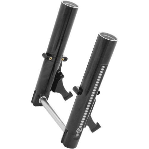 PartzBiz HD: 4410397-PM Radial Caliper Black Contrast Dual Disc Lower Legs Sliders 08-13 FLH | เครื่องสมรรถนะ