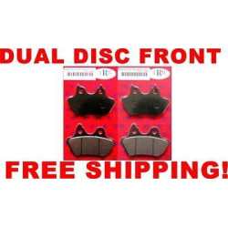 PartzBiz HD DS17200022 X 2 - Lyndall Racing 2 ชุด 7195-Z + ด้านหน้าหรือด้านหลังผ้าเบรคคู่ Z-Plus Harley 00-07