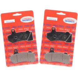 PartzBiz HD DS17200063 X2 - Lyndall Racing ผ้าเบรคหน้าและหลัง Z-Plus สำหรับ Harley V-Rod/Dresser 41854-08; 17200063; 1720-0063; 7254-Z พลัส