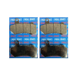 PartzBiz HD DS17200460 (x2) - ผ้าเบรกหน้า Lyndall Racing Xtreme Low Dust Series Harley Touring & V-Rod | 7254X เปลี่ยน OEM 41852-08; 41852-08A; 41852-08B