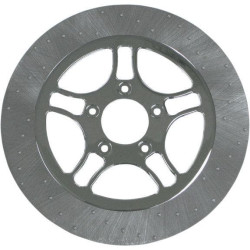 PartzBiz HD DS17101527 - Lyndall Ultra Light Ceramic Composite 11.5 โรเตอร์เบรกหน้าสามเหลี่ยม Chrome Harley 00-13 Models | NVLD-115FCT5SC