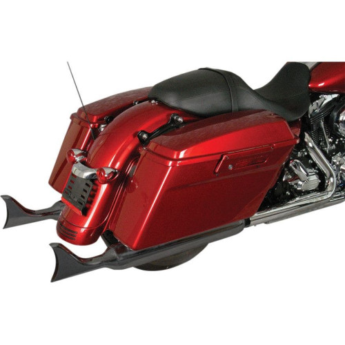 PartzBiz HD: 4410303-MAC Black 4 ” Fish Tail Tip Performance Mufflers สำหรับ Harley Touring 95-16 FLH/T | 960-0330