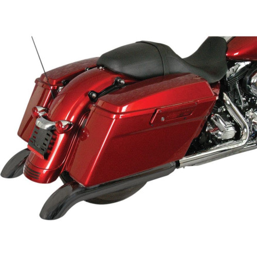PartzBiz HD: 4410304-MAC Black 4" Turn Down Performance Mufflers for Harley Touring 95-16 FLH/T | 960-0610 PartzBiz HD: 4410304-MAC Black 4" Turn Down Performance Mufflers for Harley Touring 95-16 FLH/T | 960-0610
