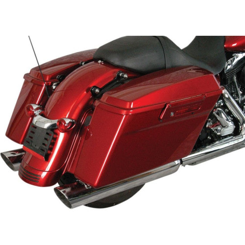 PartzBiz HD: 4410306-MAC Chrome 4 ” Slash Back Performance Mufflers สำหรับ Harley Touring 95-16 FLH/T | 060-0114