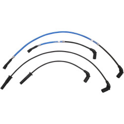 PartzBiz HD DS21040338 - Magnum 3046B Metallic Blue Braided Spark Plug Ignition Wires H-D Touring 17-Up