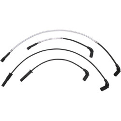 PartzBiz HD DS21040339 - Magnum 3046C Sterling Chromite II Braided Spark Plug Wires Harley Touring 17-Up