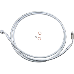 PartzBiz HD DS11321481 - Magnum 70" Hydraulic Clutch Line 10 Mm 35¬∞ Banjo Sterling Chromite Harley ABS CVO 09-12