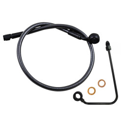 PartzBiz HD DS17416159 & DS17420658 - Magnum Alternate Length Upper Brake Line 35D 22" Black Harley Softail 18-Up