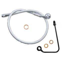 PartzBiz HD DS17416158 & DS17420458 - Magnum Alternate Length Upper Brake Line 35D 32" Chromite Harley Softail 11-17