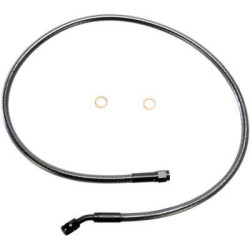 PartzBiz HD DS17414076 - Drag Black Vinyl Extended Length Front Brake Line Harley 14-15 W/ABS Plus 12 - 1741-4000 PartzBiz HD DS17414076 - Drag Black Vinyl Extended Length Front Brake Line Harley 14-15 W/ABS Plus 12 - 1741-4000