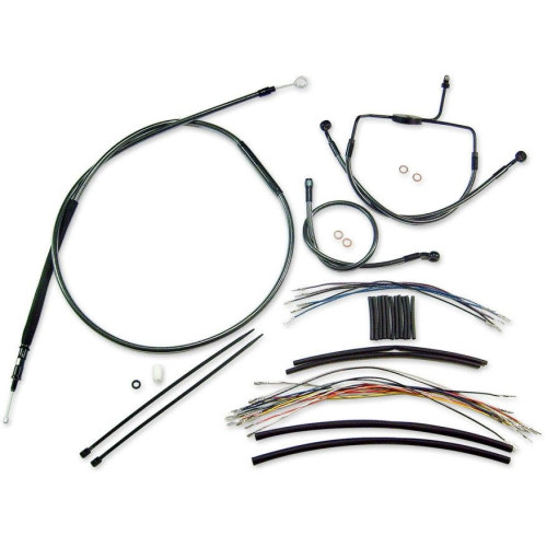 PartzBiz HD: 4410195-Magnum Black Pearl Complete 15"-17" Handlebar Installation Kit 08-13 FLH No ABS | 487302 PartzBiz HD: 4410195-Magnum Black Pearl Complete 15"-17" Handlebar Installation Kit 08-13 FLH No ABS | 487302