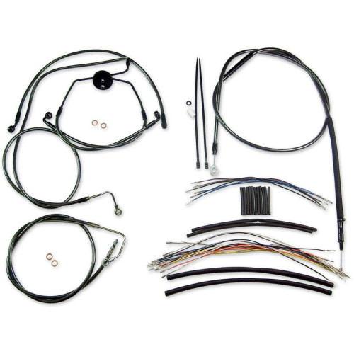 PartzBiz HD: 4410198-Magnum Black Pearl Complete 15"-17" Handlebar Installation Kit 08-13 FLTR ABS | 487322 PartzBiz HD: 4410198-Magnum Black Pearl Complete 15"-17" Handlebar Installation Kit 08-13 FLTR ABS | 487322