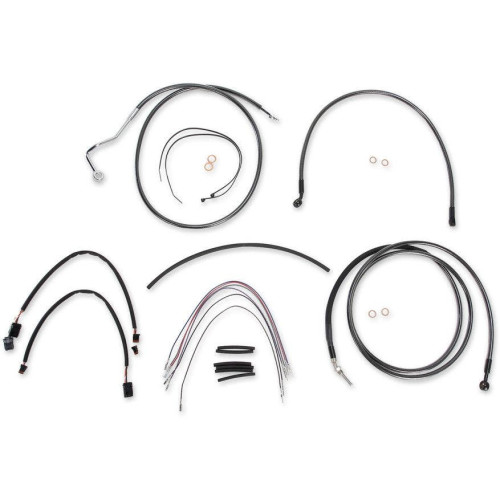 PartzBiz HD: 4410203-Magnum Black Pearl Complete 15"-17" Handlebar Installation Kit 14-15 FLHT W/ ABS | 487352 PartzBiz HD: 4410203-Magnum Black Pearl Complete 15"-17" Handlebar Installation Kit 14-15 FLHT W/ ABS | 487352