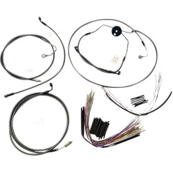 PartzBiz HD DS06620744 - Magnum Black Pearl Handlebar Cable Install Kit 12-14 Rise Apes Harley 09-12