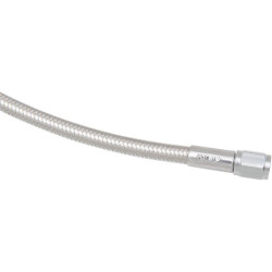 PartzBiz HD DS17411032 - Magnum Braided Polished Stainless Universal 21" Brake Line AN-3 Fittings Ends | 5521 PartzBiz HD DS17411032 - Magnum Braided Polished Stainless Universal 21" Brake Line AN-3 Fittings Ends | 5521