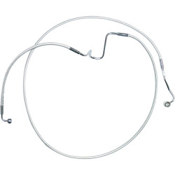 PartzBiz HD DS17416149 - MAgnum Designer DOT +4" Extended ABS Touring Front Lower Single Left Disc Brake Line Kit Sterling Chromite Harley Touring 14-Up PartzBiz HD DS17416149 - MAgnum Designer DOT +4" Extended ABS Touring Front Lower Single Left Disc Brake Line Kit Sterling Chromite Harley Touring 14-Up