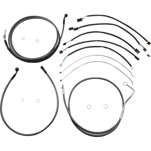 PartzBiz HD: 4410022-Magnum KARBONFIBR 12-14 Bar Control Cable Install Kit ABS Harley FLHRXS 17-Up