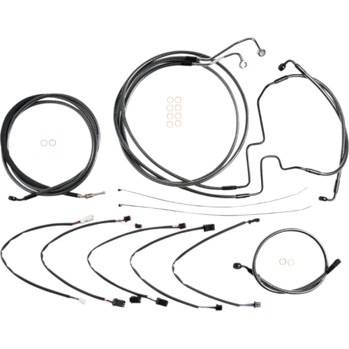 PartzBiz HD: 4410023-Magnum KARBONFIBR 12-14 Bar Control Cable Install Kit ABS Harley FLHRXS 17-Up PartzBiz HD: 4410023-Magnum KARBONFIBR 12-14 Bar Control Cable Install Kit ABS Harley FLHRXS 17-Up