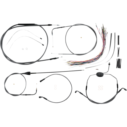 PartzBiz HD: 4410026-Magnum KARBONFIBR 12-14 ชุดติดตั้งสายเคเบิลควบคุมไม่มี ABS Harley Touring 96-06