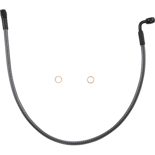 PartzBiz HD: 4410041-Magnum KARBONFIBR 24" Front Upper Brake Line Kit 90 Deg ABS Harley & Custom PartzBiz HD: 4410041-Magnum KARBONFIBR 24" Front Upper Brake Line Kit 90 Deg ABS Harley & Custom