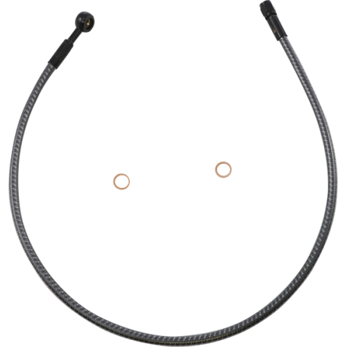PartzBiz HD: 4410000-Magnum KARBONFIBR 28" Front Upper Brake Line Kit 180 Deg ABS Harley & Custom PartzBiz HD: 4410000-Magnum KARBONFIBR 28" Front Upper Brake Line Kit 180 Deg ABS Harley & Custom