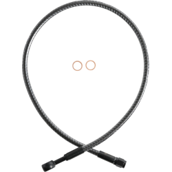PartzBiz HD DS17416311 - Magnum KARBONFIBR 25" Front Upper Brake Line Kit 180 Deg ABS Harley & Custom PartzBiz HD DS17416311 - Magnum KARBONFIBR 25" Front Upper Brake Line Kit 180 Deg ABS Harley & Custom