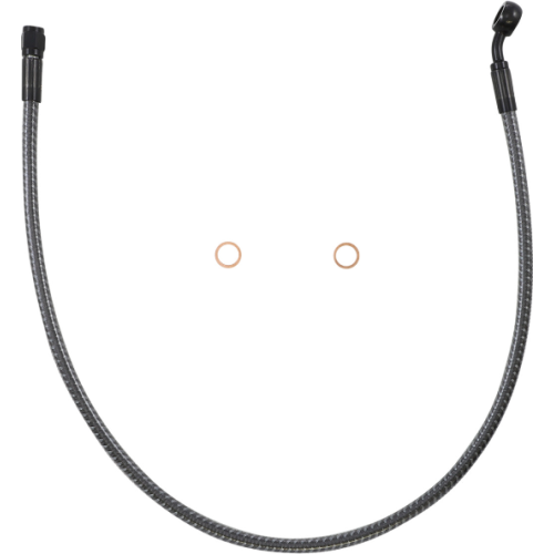 PartzBiz HD: 4410004-Magnum KARBONFIBR 26" Front Upper Brake Line Kit 35 Deg ABS Harley & Custom PartzBiz HD: 4410004-Magnum KARBONFIBR 26" Front Upper Brake Line Kit 35 Deg ABS Harley & Custom