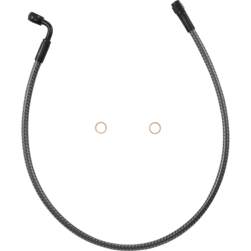 PartzBiz HD: 4410006-Magnum KARBONFIBR 24" Front Upper Brake Line Kit 90 Deg ABS Harley & Custom PartzBiz HD: 4410006-Magnum KARBONFIBR 24" Front Upper Brake Line Kit 90 Deg ABS Harley & Custom
