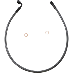 PartzBiz HD DS17416309 - Magnum KARBONFIBR 28" Front Upper Brake Line Kit 90 Deg ABS Harley & Custom PartzBiz HD DS17416309 - Magnum KARBONFIBR 28" Front Upper Brake Line Kit 90 Deg ABS Harley & Custom
