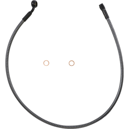 PartzBiz HD: 4410014-Magnum KARBONFIBR 26" Front Upper Brake Line Kit 35 Deg ABS Harley & Custom PartzBiz HD: 4410014-Magnum KARBONFIBR 26" Front Upper Brake Line Kit 35 Deg ABS Harley & Custom