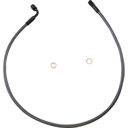 PartzBiz HD DS17416310 - Magnum KARBONFIBR 30" Front Upper Brake Line Kit 90 Deg ABS Harley & Custom PartzBiz HD DS17416310 - Magnum KARBONFIBR 30" Front Upper Brake Line Kit 90 Deg ABS Harley & Custom