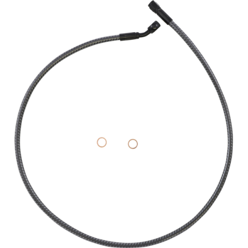 PartzBiz HD: 4409993-Magnum KARBONFIBR 34" Front Upper Brake Line Kit 35 Deg ABS Harley & Custom PartzBiz HD: 4409993-Magnum KARBONFIBR 34" Front Upper Brake Line Kit 35 Deg ABS Harley & Custom
