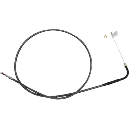 PartzBiz HD: 4409958-Magnum KARBONFIBR 34 3/4" Idle Cable 90 Deg Smooth Harley Big Twin 84-17 PartzBiz HD: 4409958-Magnum KARBONFIBR 34 3/4" Idle Cable 90 Deg Smooth Harley Big Twin 84-17