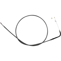 PartzBiz HD DS06510907 - Magnum KARBONFIBR 44 7/16"" Idle Cable 90 Deg Smooth Harley Big Twin 84-17