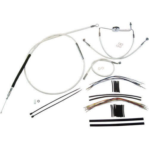 PartzBiz HD: 4409879-Magnum Sterling Chromite Complete 12"-14" Handlebar Installation Kit 08-13 FLH/T | 387301 PartzBiz HD: 4409879-Magnum Sterling Chromite Complete 12"-14" Handlebar Installation Kit 08-13 FLH/T | 387301