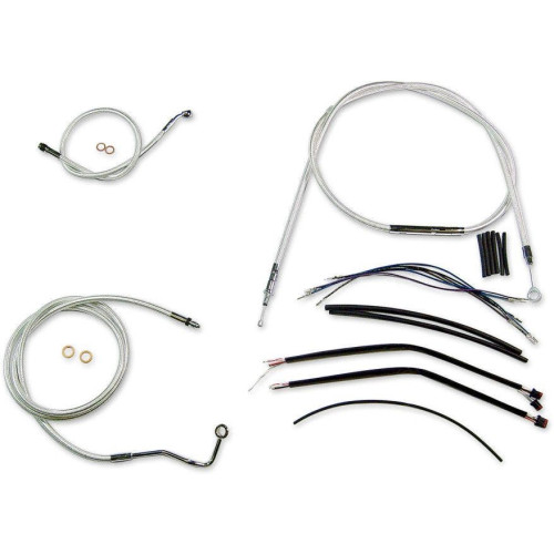 PartzBiz HD: 4409883-Magnum Sterling Chromite Complete 12"-14" Handlebar Installation Kit 14-15 FLHR | 387491 PartzBiz HD: 4409883-Magnum Sterling Chromite Complete 12"-14" Handlebar Installation Kit 14-15 FLHR | 387491