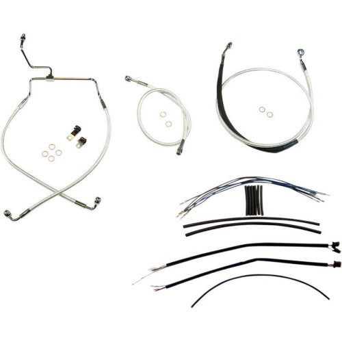 PartzBiz HD: 4409853-Magnum Sterling Chromite Complete 15"-17" Handlebar Installation Kit 14-15 FLHT | 387332 PartzBiz HD: 4409853-Magnum Sterling Chromite Complete 15"-17" Handlebar Installation Kit 14-15 FLHT | 387332