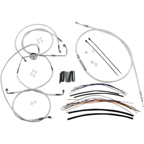 PartzBiz HD: 4409861-Magnum Sterling Chromite Complete 18"-20" Handlebar Installation Kit 08-13 FLTR | 387323 PartzBiz HD: 4409861-Magnum Sterling Chromite Complete 18"-20" Handlebar Installation Kit 08-13 FLTR | 387323
