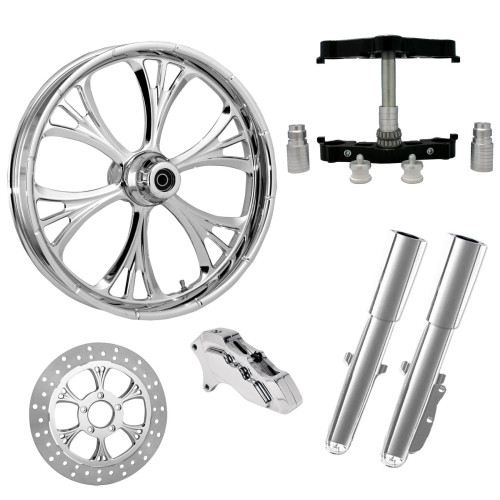 PartzBiz HD: 4409850-Majestic Chrome 23 ” ยางล้อเดี่ยวคราด Triple Trees Lowers & Sliders | มาเจสติก-SNGL-CHR-KIT-23PCKG