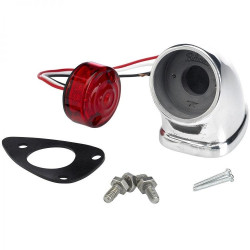 PartzBiz HD DS20101079 - Biltwell Mako Tail Light Polished For Harley-Davidson Custom Applications | TL-MAK-AL-PS