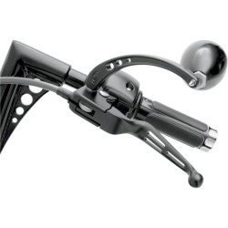 PartzBiz HD DS06100142 - Matte Satin Black Slotted Wide Brake Clutch Lever Set 96-16 Harley Big Twin XL | 0610-0142